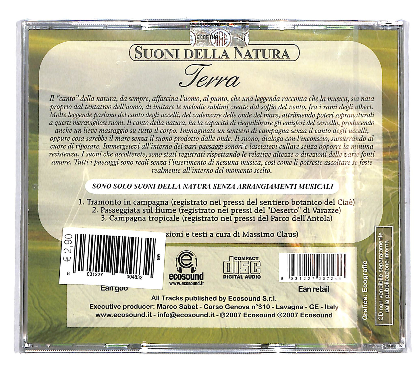EBOND Suoni Della Natura - terra CD CD037213