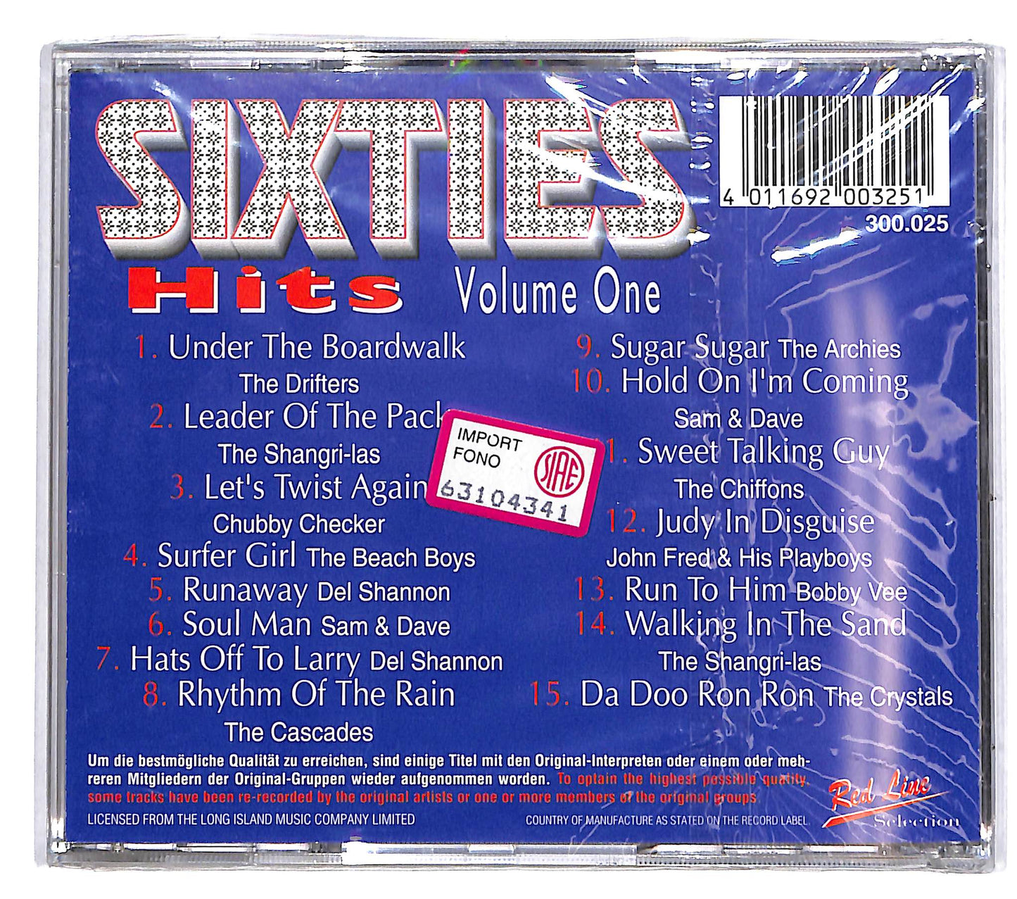 EBOND Various - Sixties Hits Volume One CD CD037253
