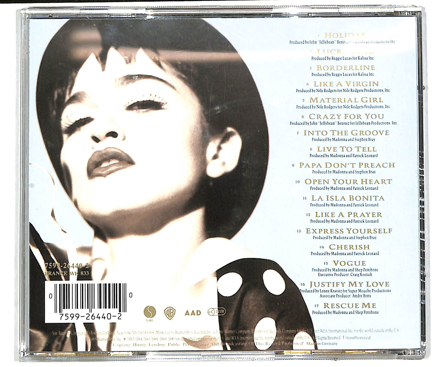 EBOND Madonna - The Immaculate Collection CD CD037421