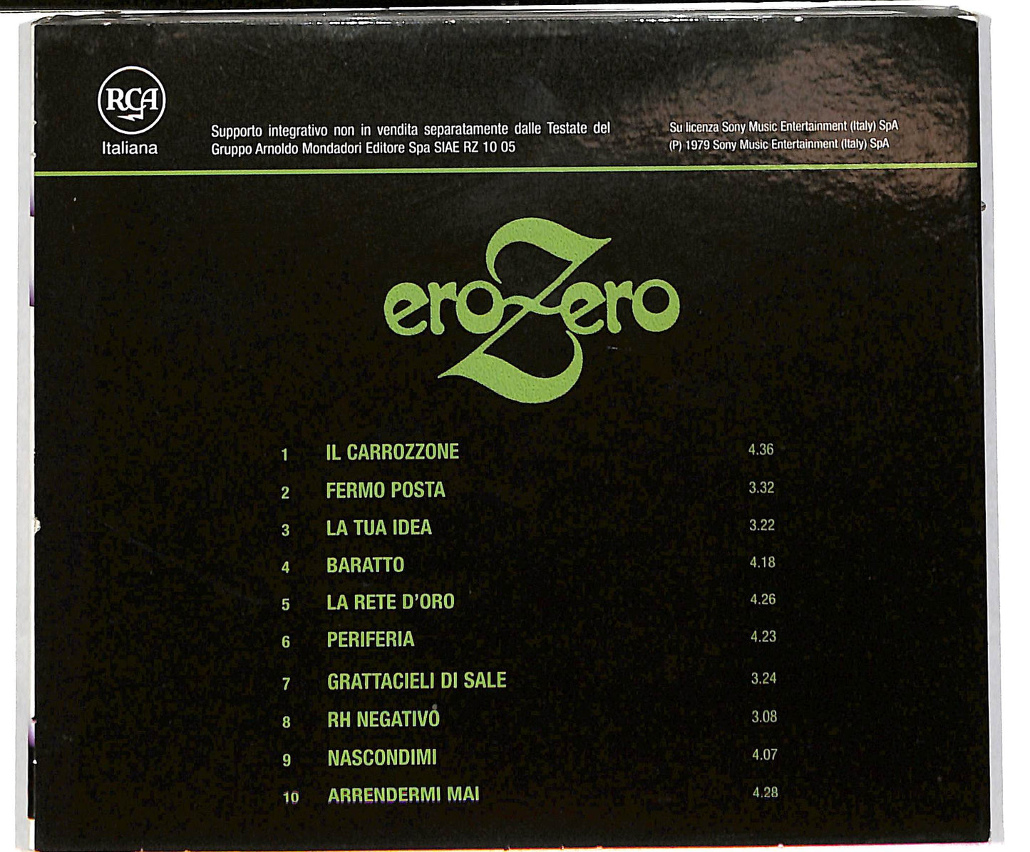EBOND Renato Zero - EroZero EDITORIALE CD CD037717