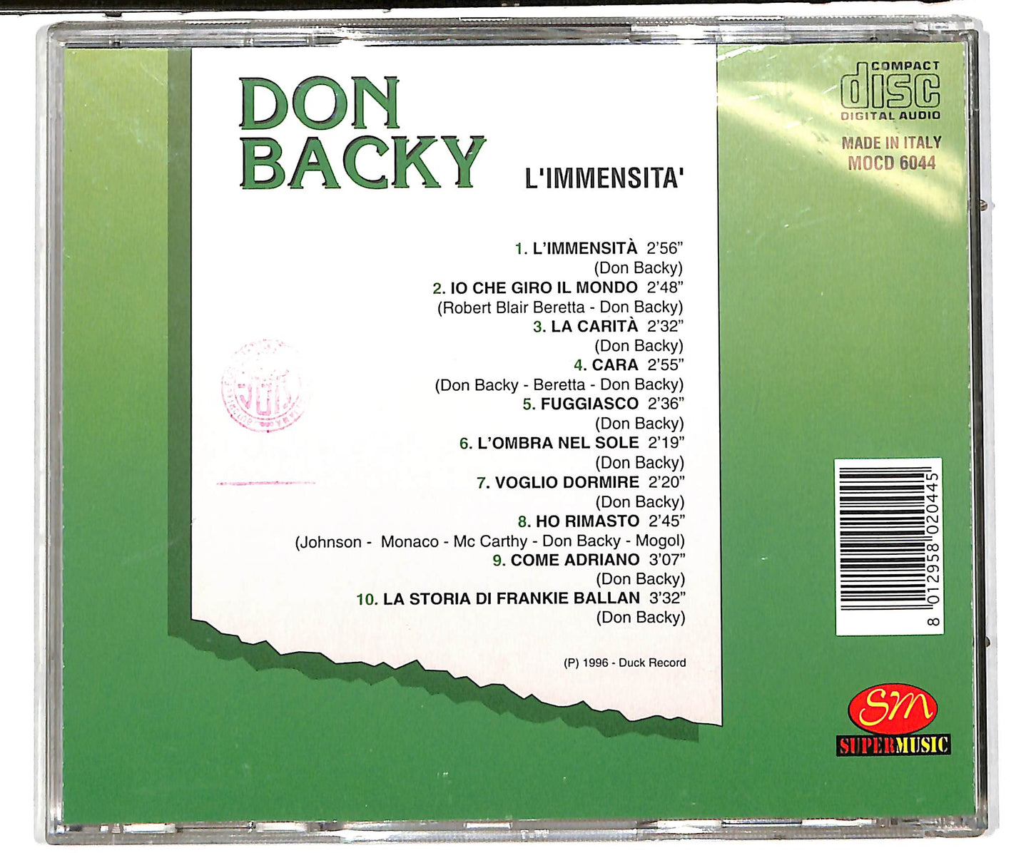 EBOND Don Backy - L'Immensita CD CD037862