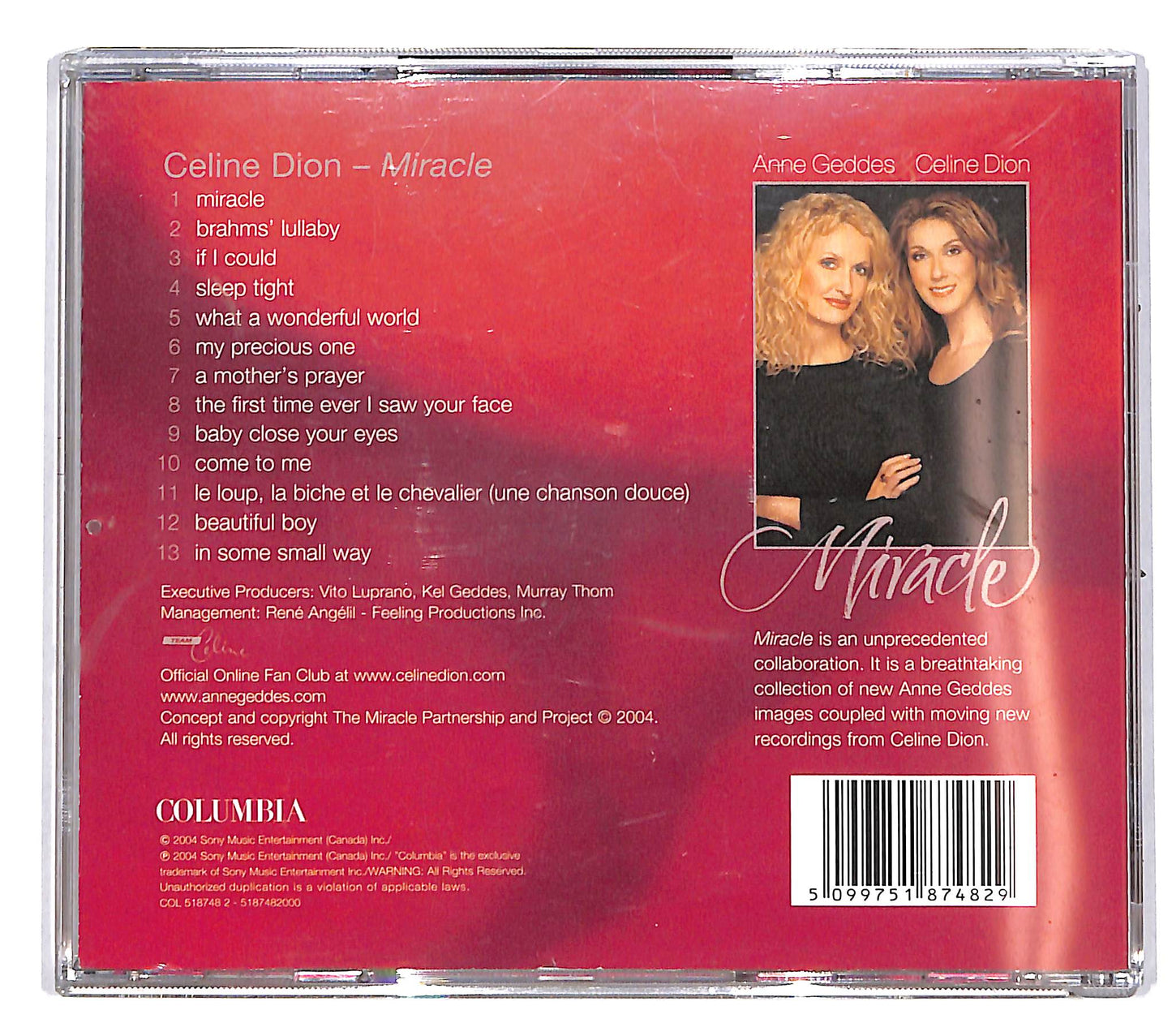 EBOND Celine Dion & Anne Geddes - Miracle CD CD037918