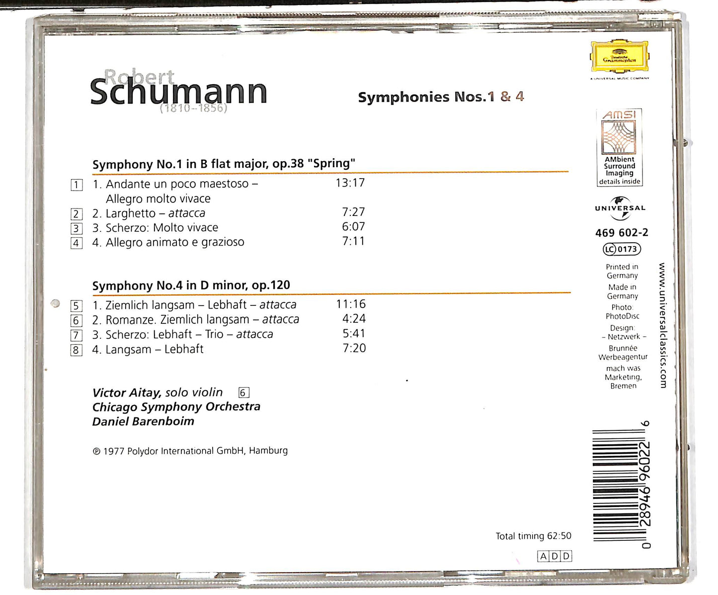 EBOND Schumann -Symphonie Nr. 1 & 4 CD CD038011
