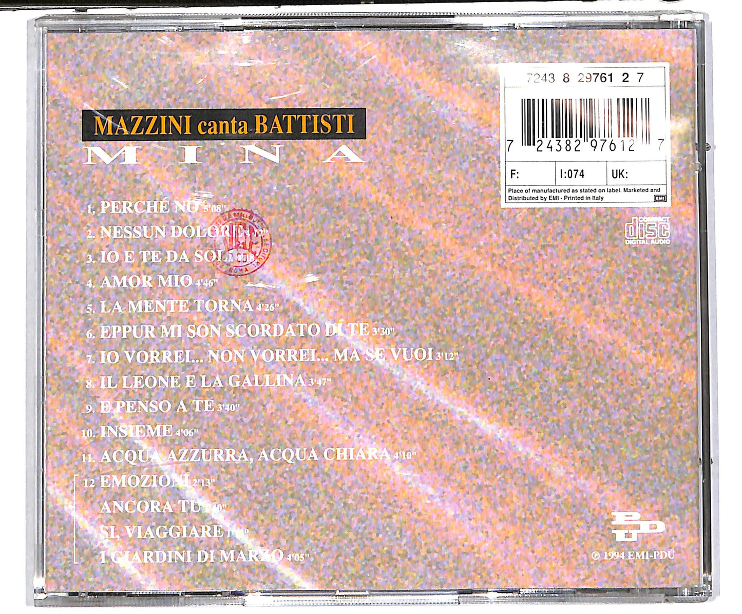 EBOND Mina - Mazzini Canta Battisti CD CD038035