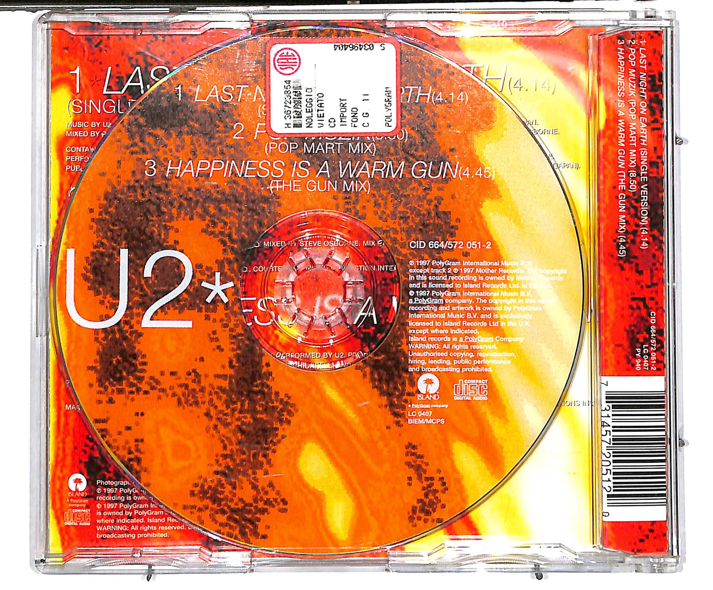 EBOND U2 - Last Night On Earth CD CD038146