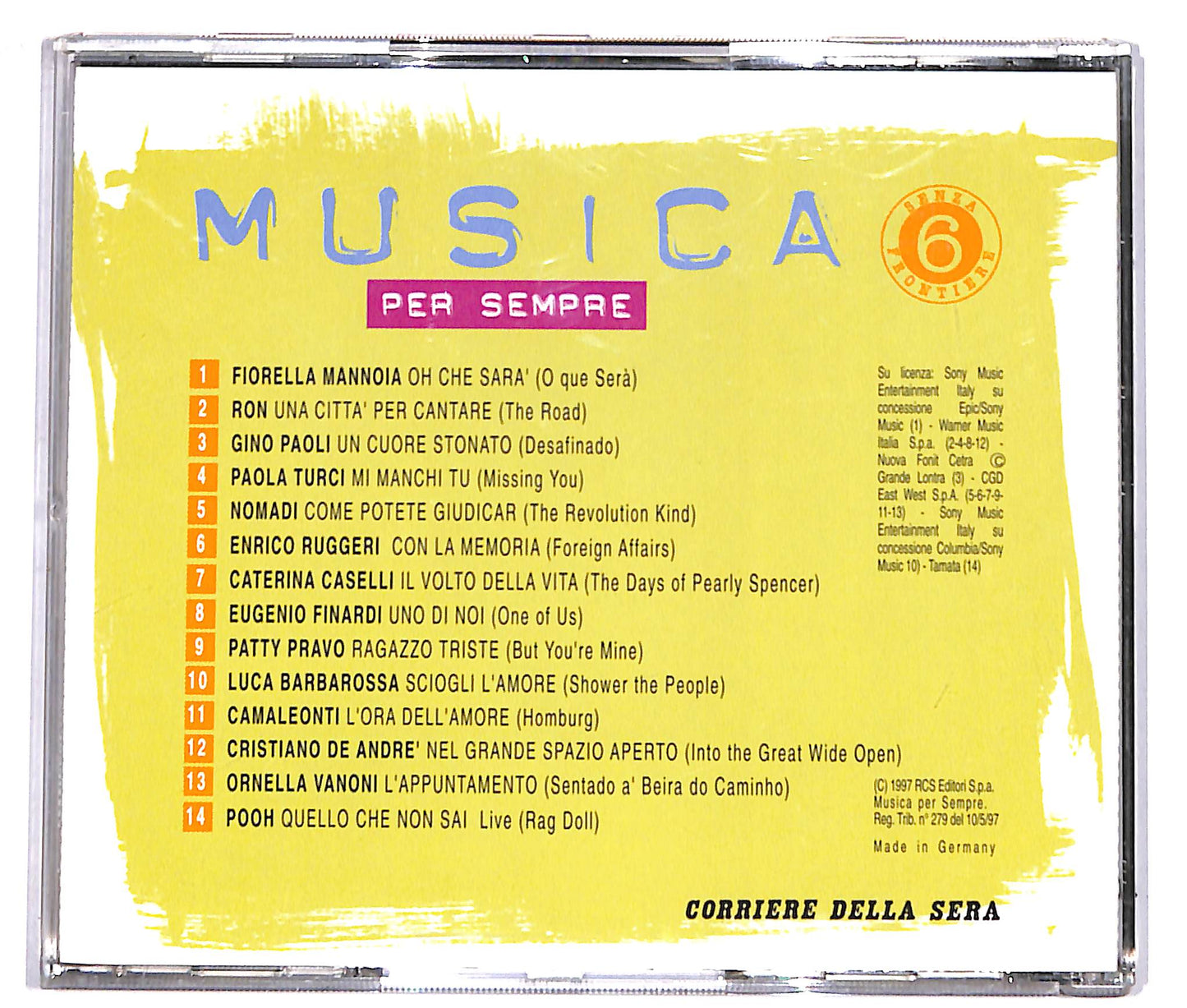 EBOND Various - Musica Per Sempre 6 - Senza Frontiere - EDITORIALE CD CD038304