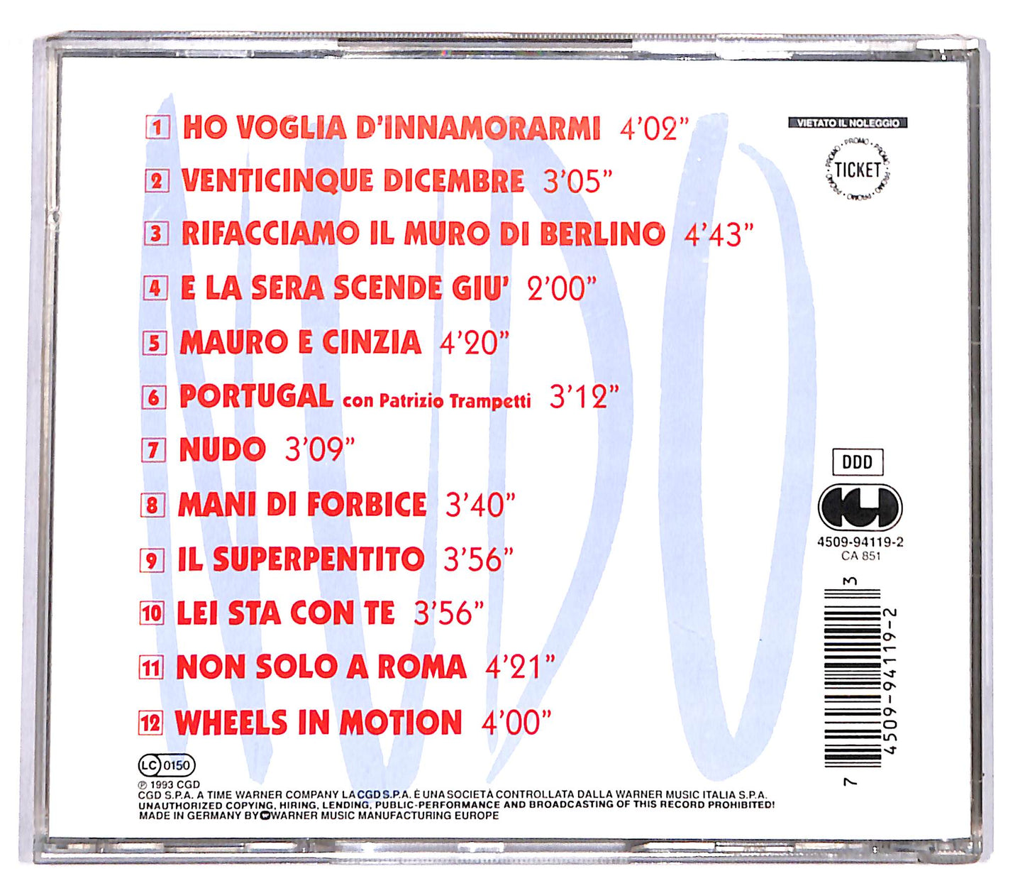 EBOND baccini - nudo CD CD038311