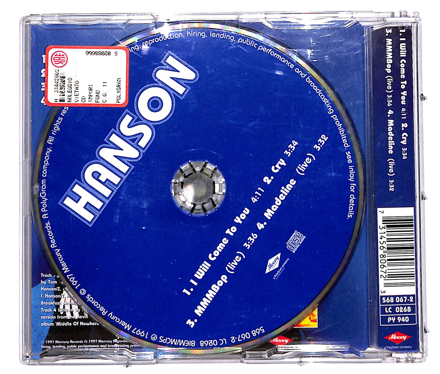 EBOND Hanson - I Will Come To You CD CD038329