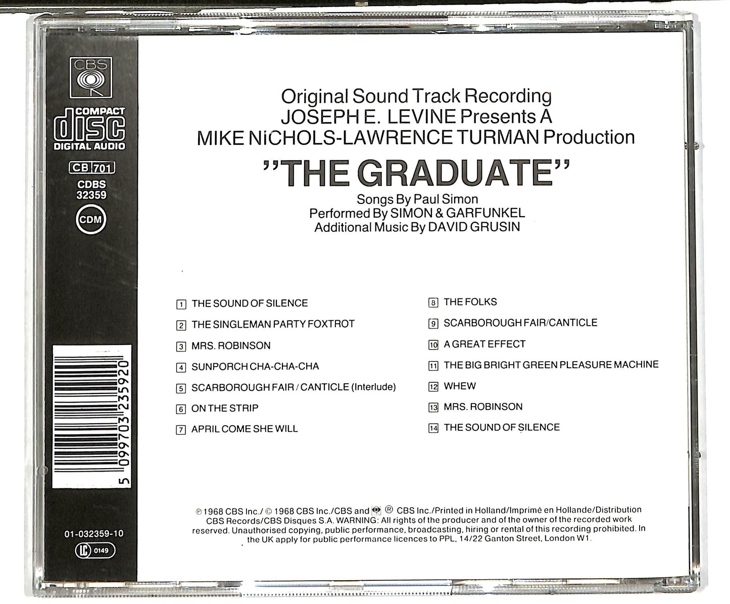 EBOND Simon & Garfunkel - The Graduate (Original Sound Track Recording) CD CD038403