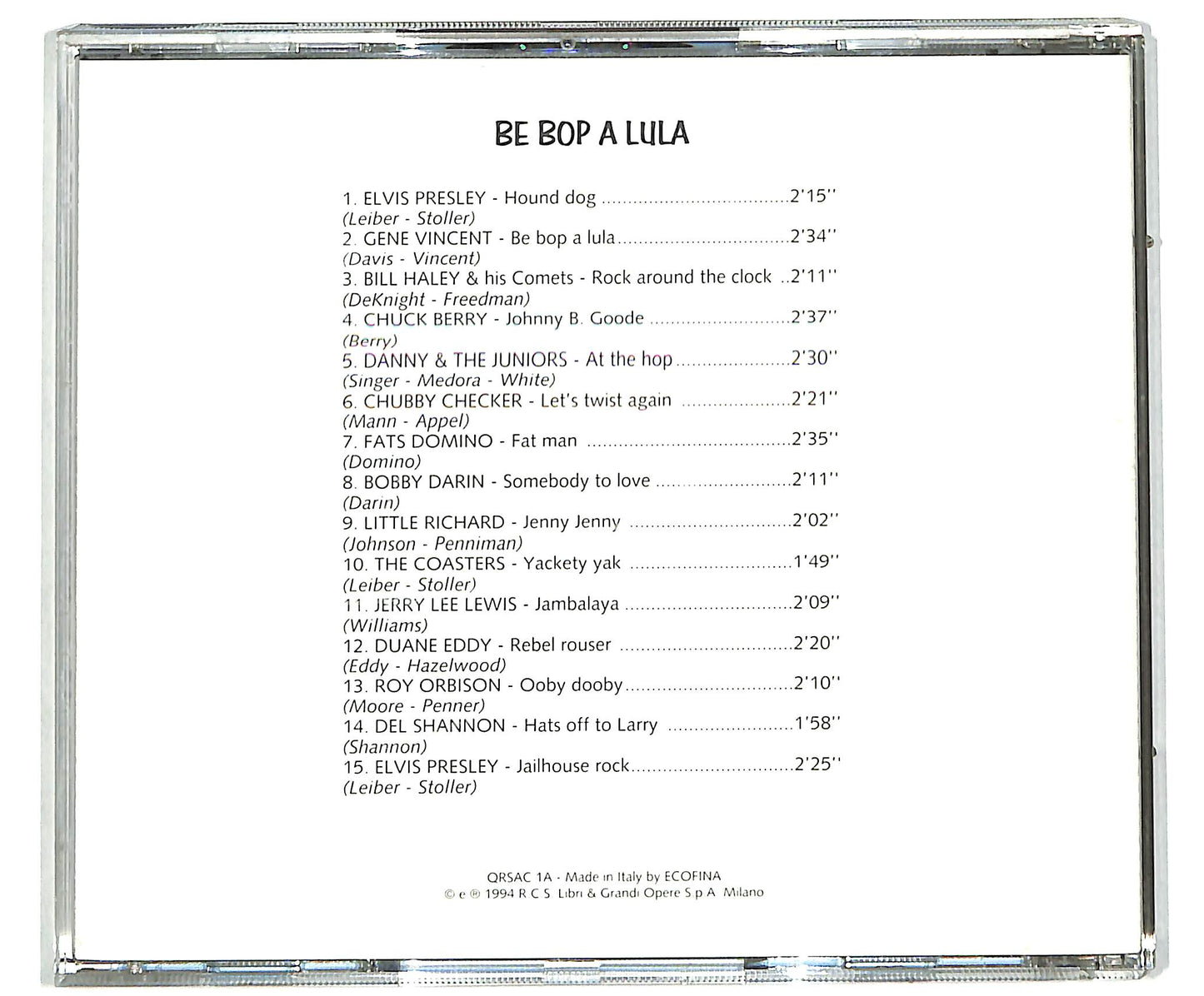 EBOND Be Bop A Lula EDITORIALE CD CD038543