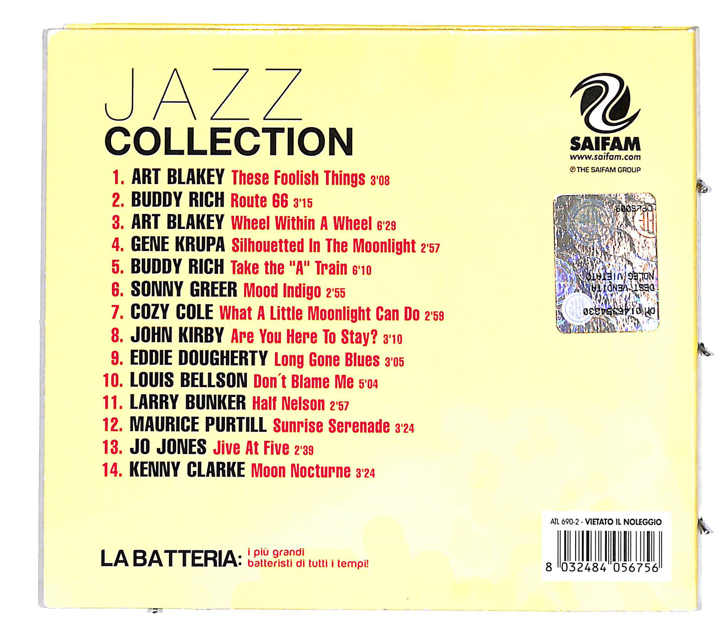 EBOND La Batteria : I Piu Grandi Batteristi Di Tutti I Tempi! CD CD038651