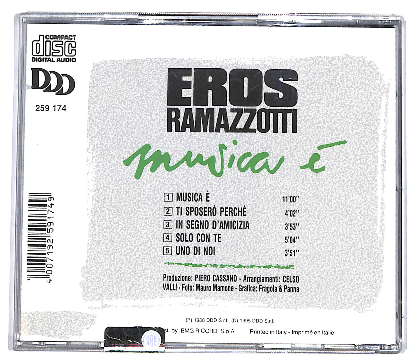 EBOND Eros Ramazzotti - Musica E CD CD038733
