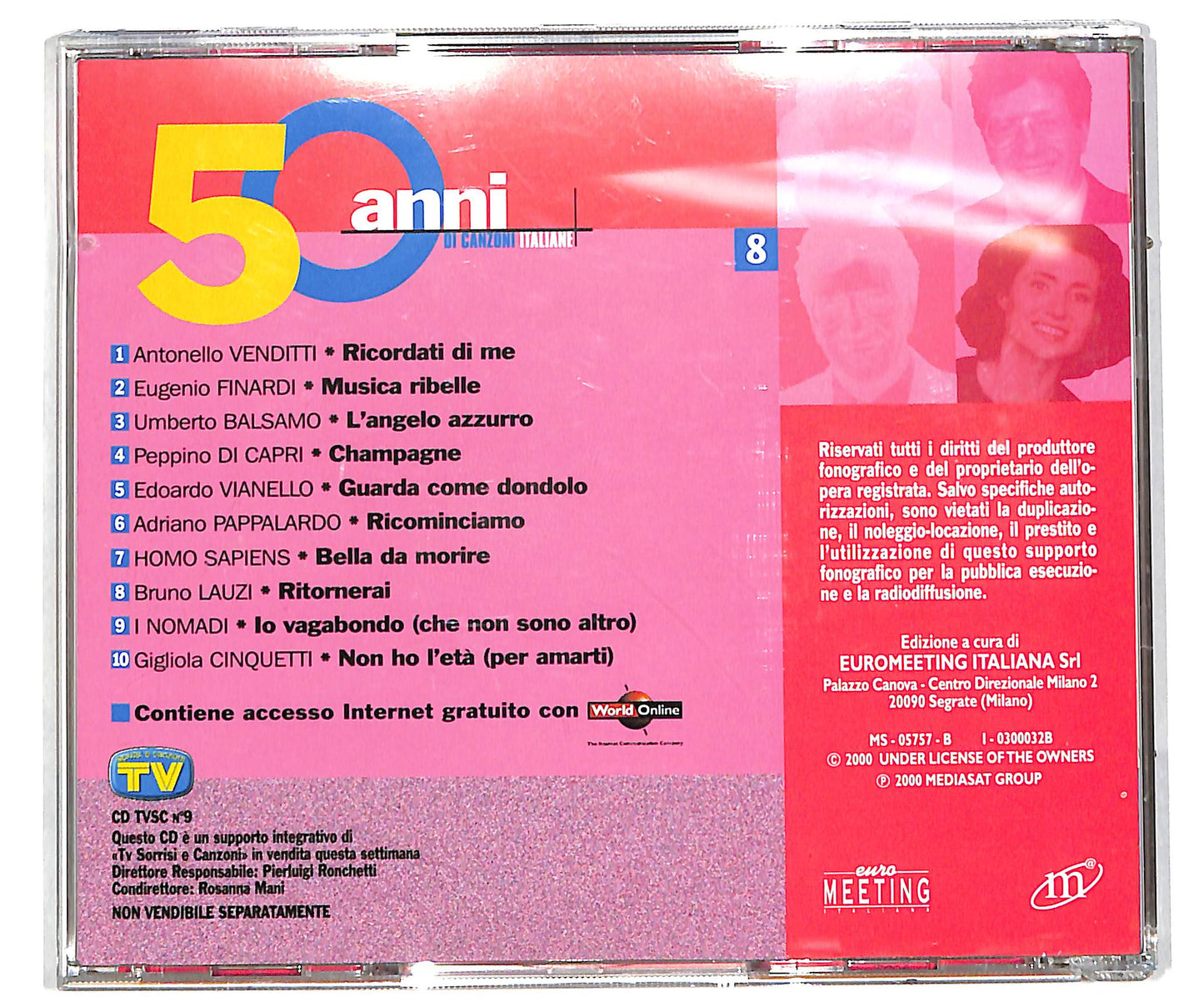 EBOND 50 Anni Di Canzoni Italiane 8 EDITORIALE CD CD038829