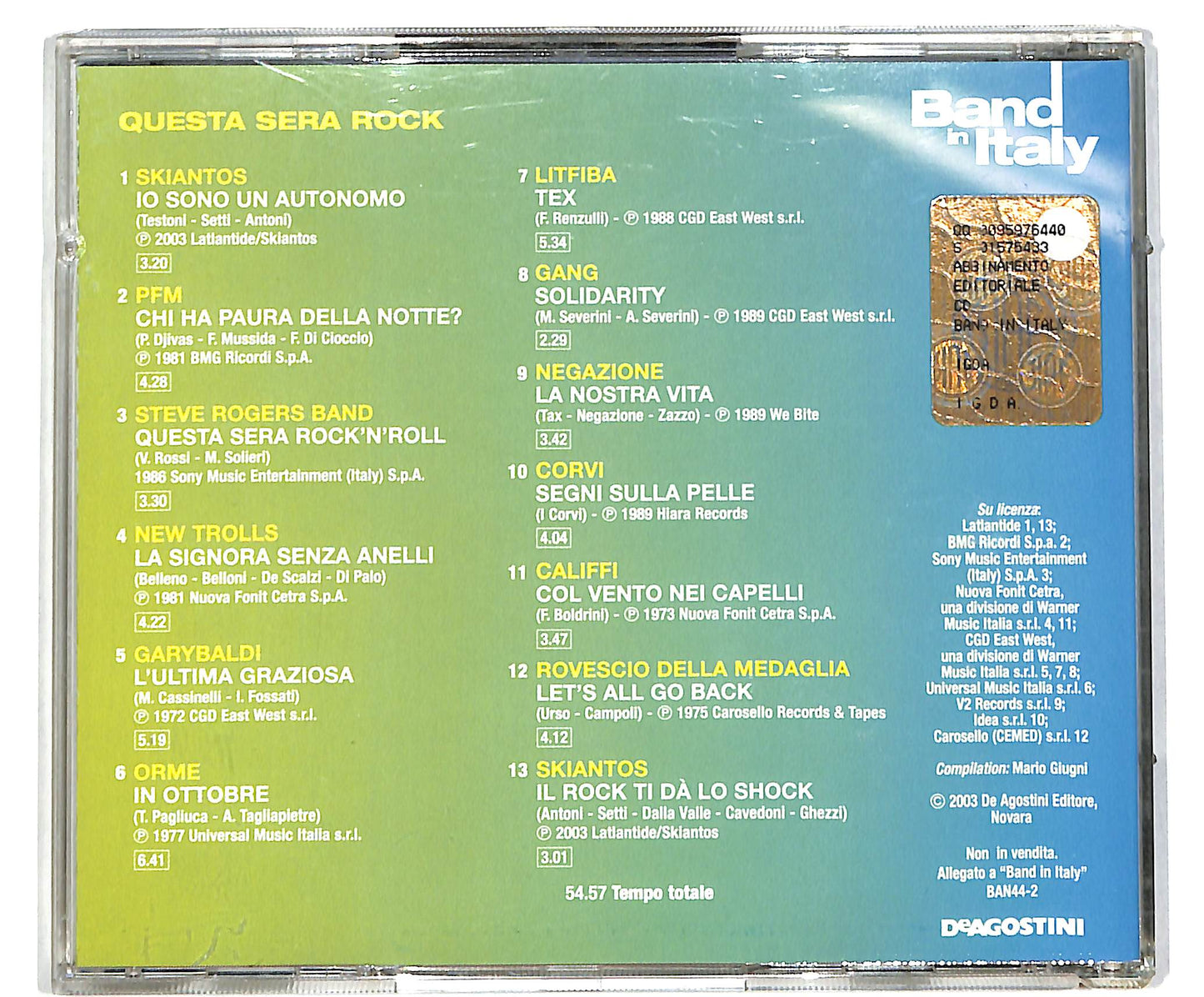 EBOND Questa Sera Rock EDITORIALE CD CD038834