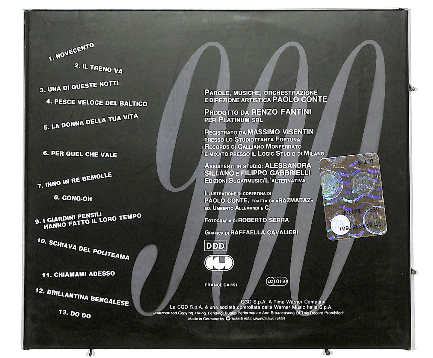 EBOND Paolo Conte - 900 EDITORIALE CD CD038838