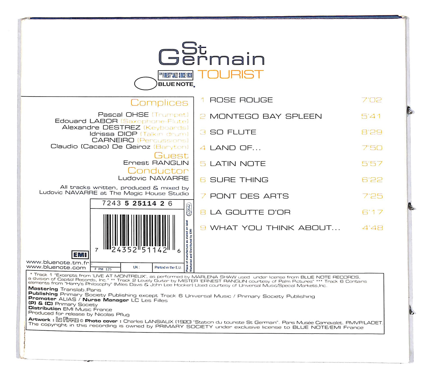 EBOND St Germain - Tourist CD CD038920