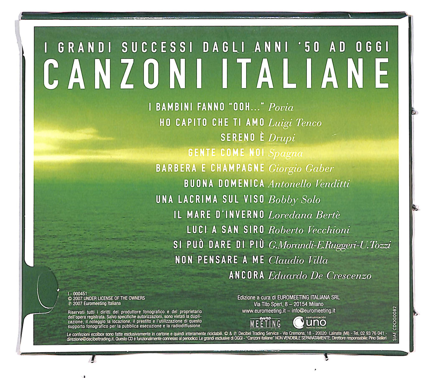 EBOND Various - Canzoni italiane vol.3 EDITORIALE CD CD038947