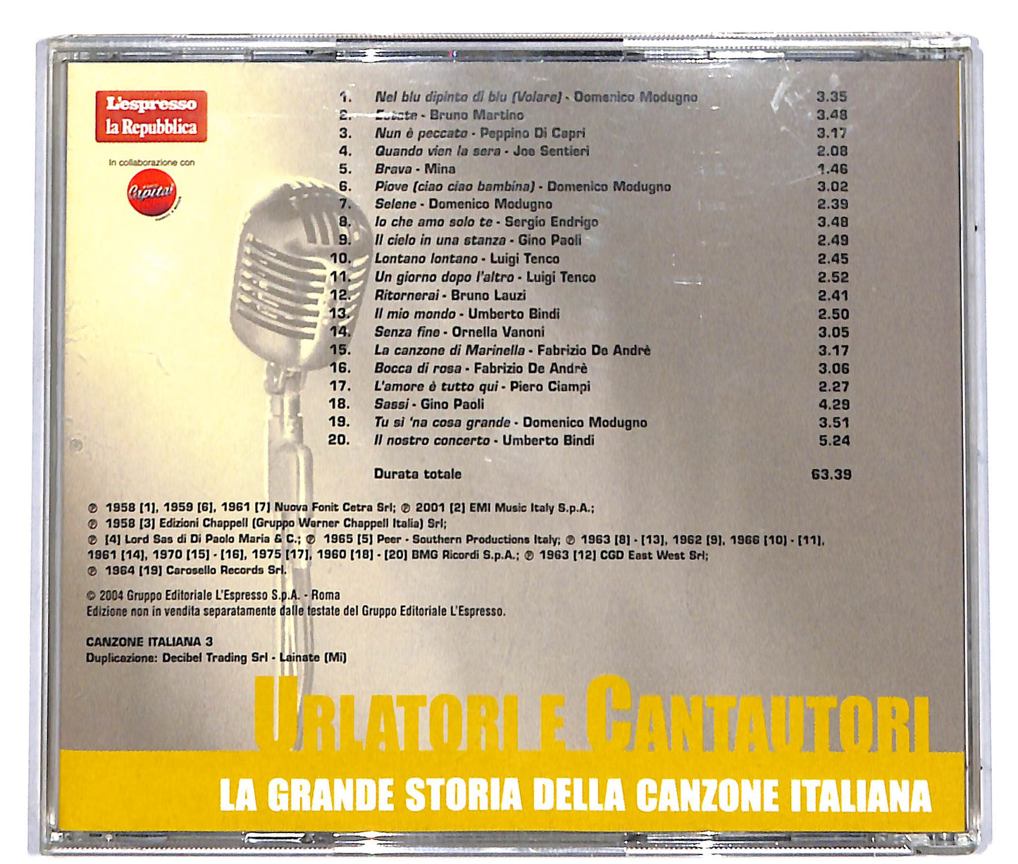 EBOND Various - Urlatori E Cantautori - EDITORIALE CD CD039056