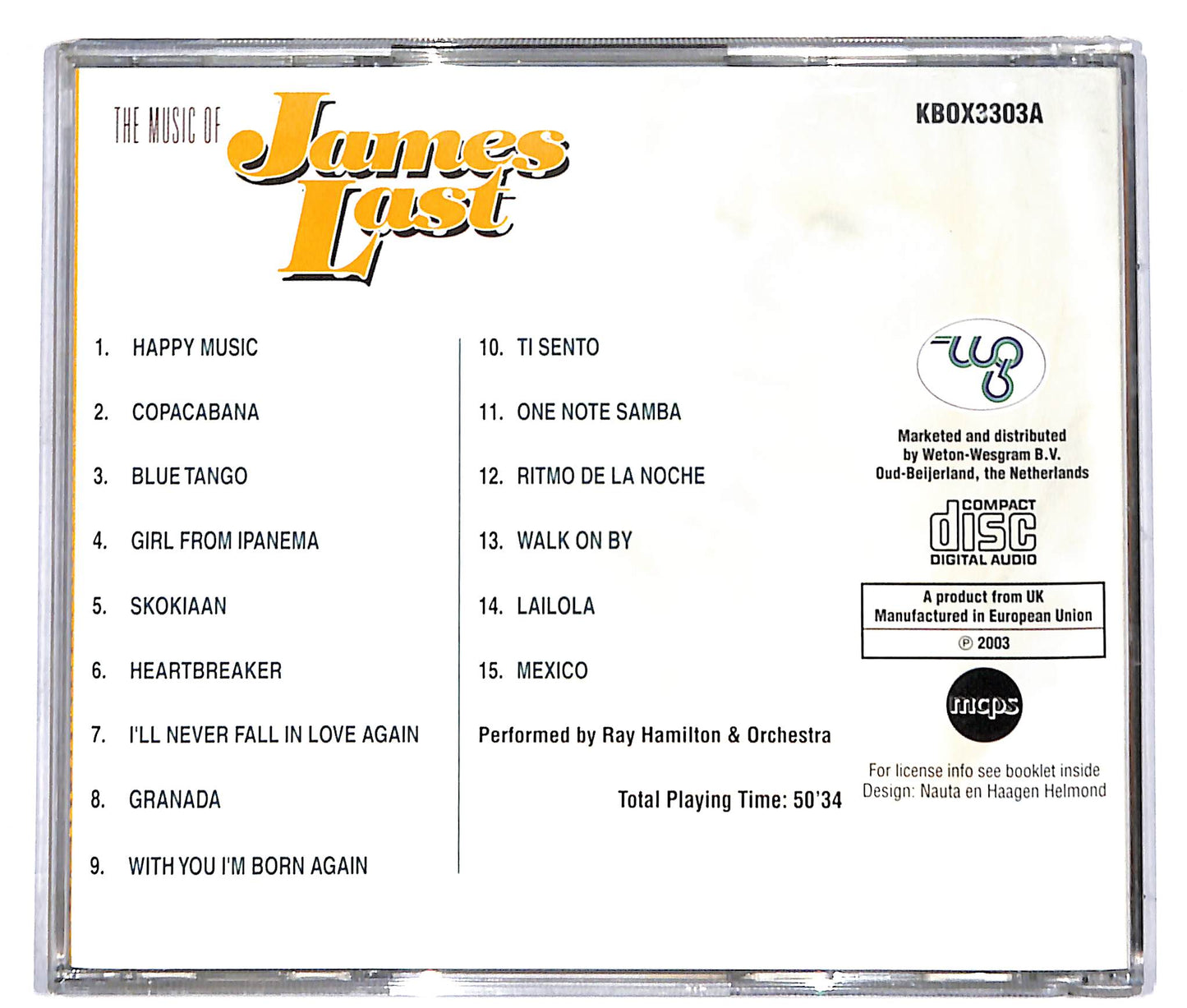 EBOND James Last - The Music Of James Last - ray hamilton e orchestra CD CD039062