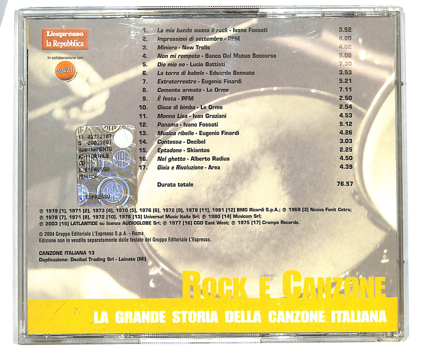 EBOND Rock E Canzone EDITORIALE CD CD039123