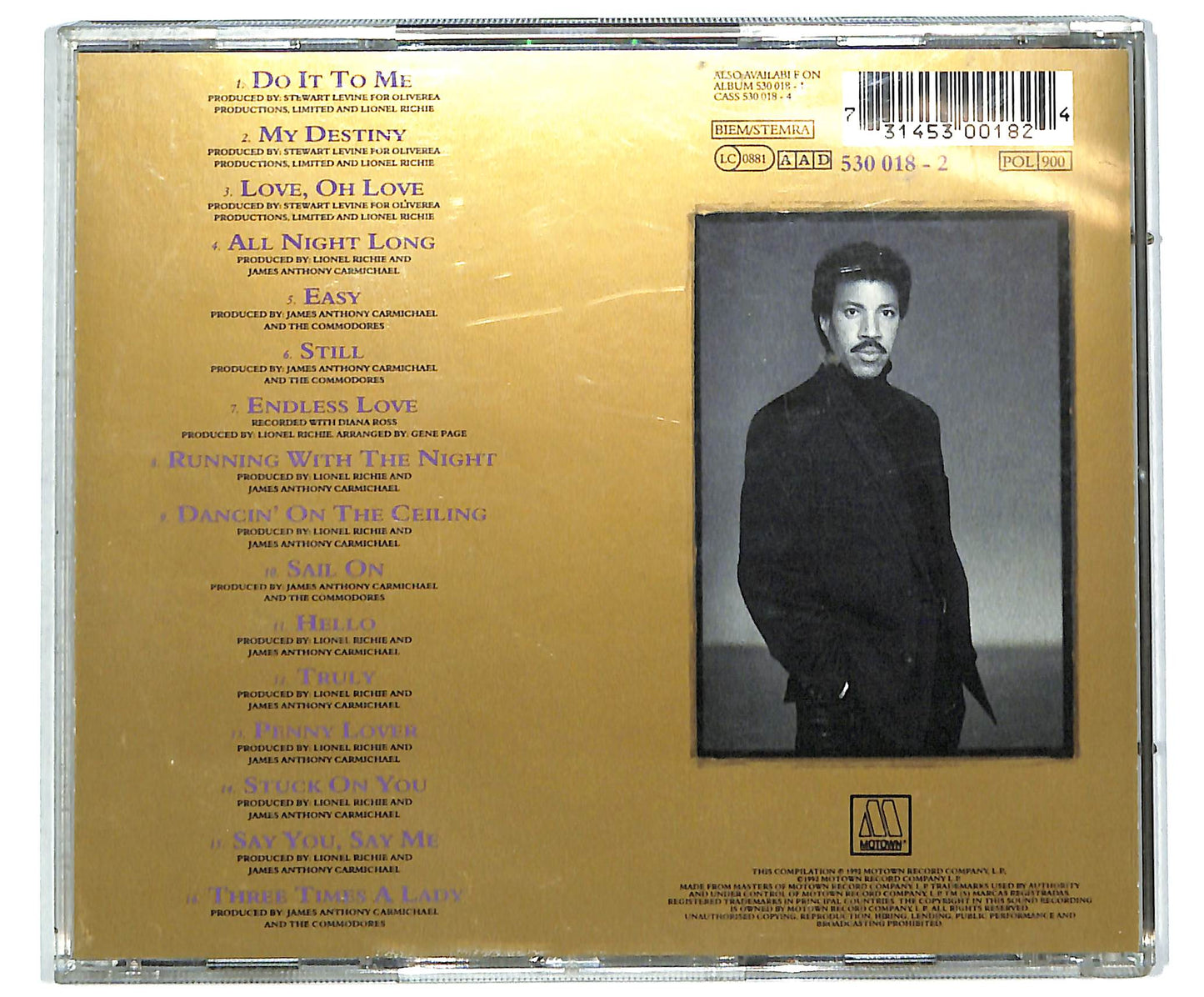 EBOND Lionel Richie - Back To Front CD CD039154