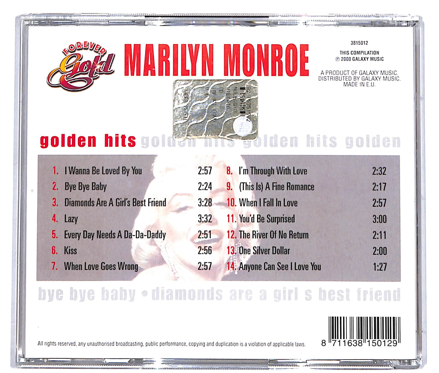 EBOND marilyn monroe CD CD039313
