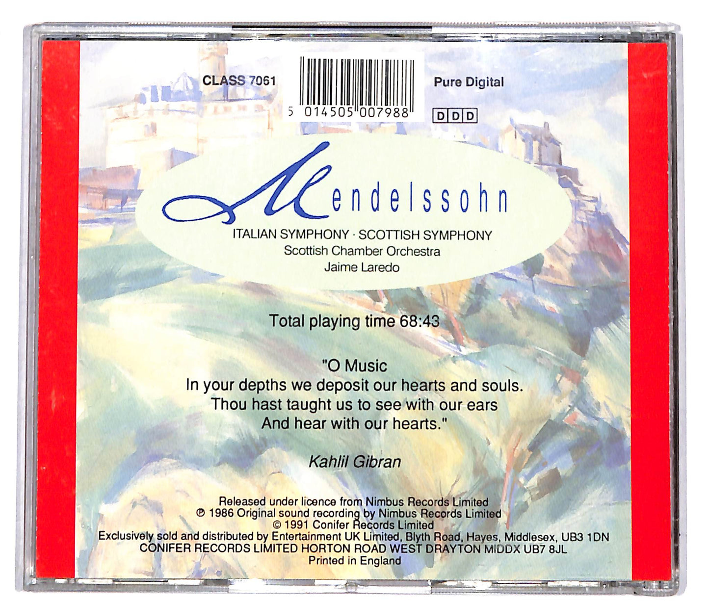 EBOND mendelssohn - italian e scottish symphony CD CD039359