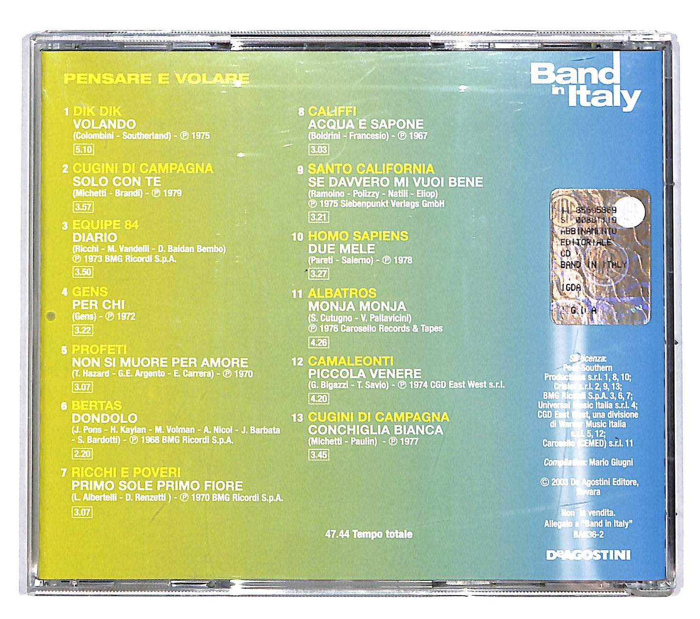 EBOND Various - Pensare E Volare EDITORIALE CD CD039501