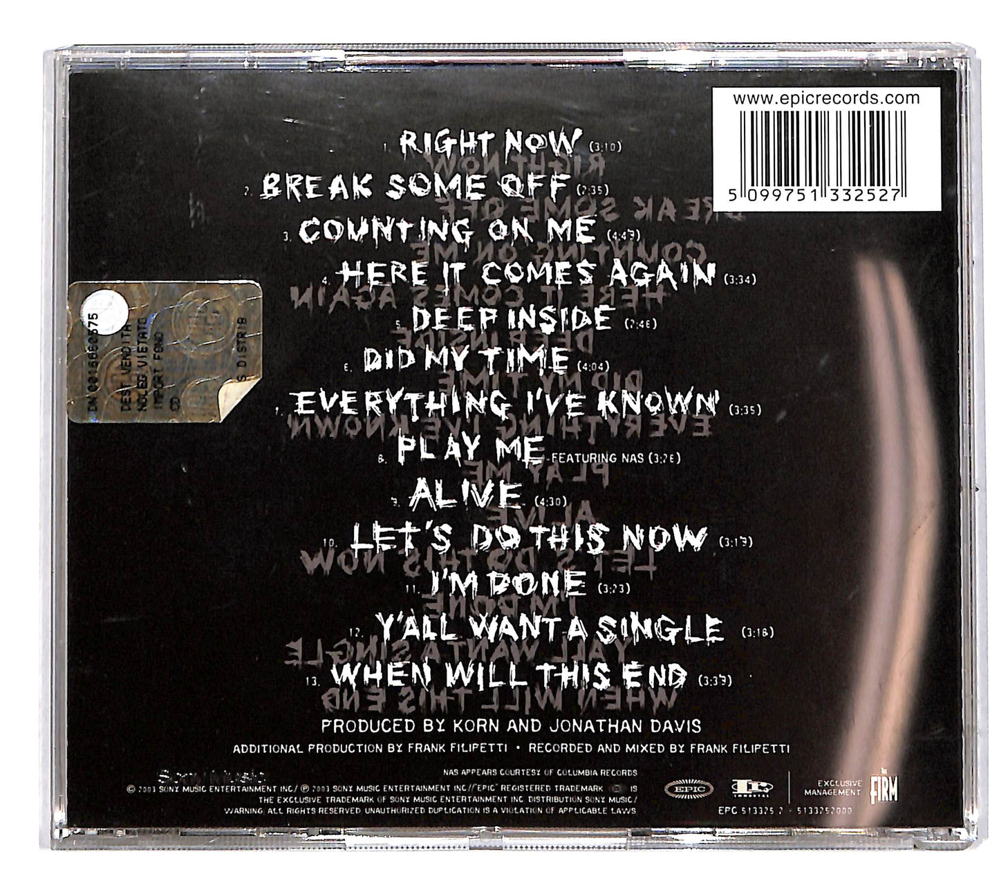 EBOND Korn - Take A Look In The Mirror CD CD039532