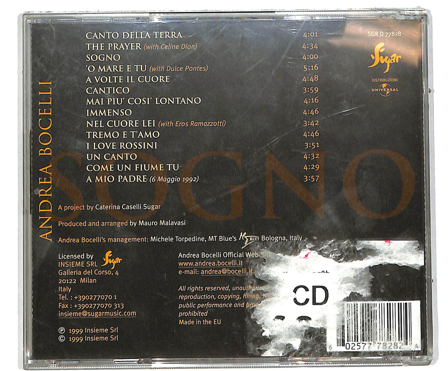 EBOND Andrea Bocelli - Sogno CD CD039754