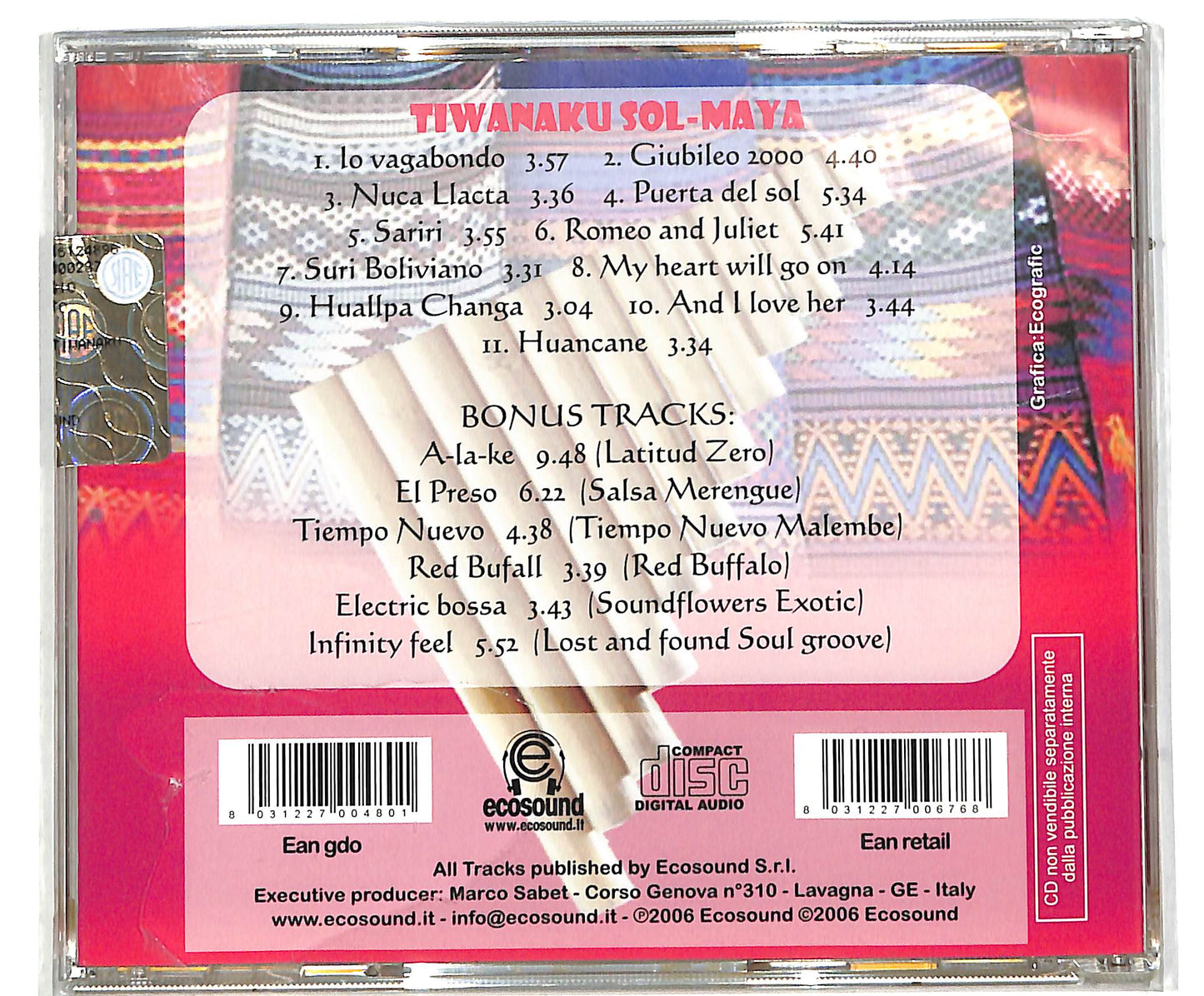 EBOND Variours - Tiwanaku sol - Maya CD CD039756