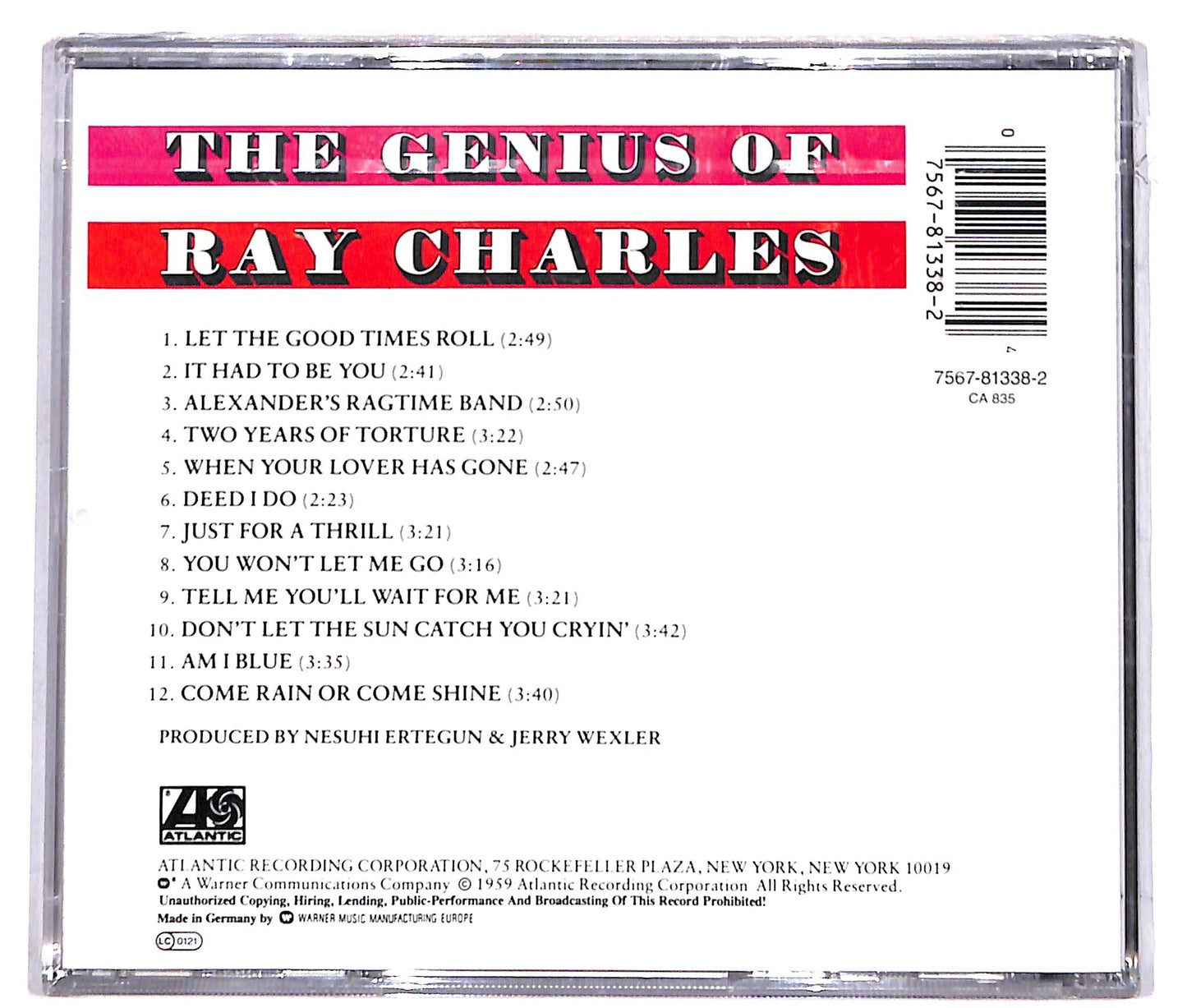 EBOND Ray Charles - The Genius Of Ray Charles CD CD039815