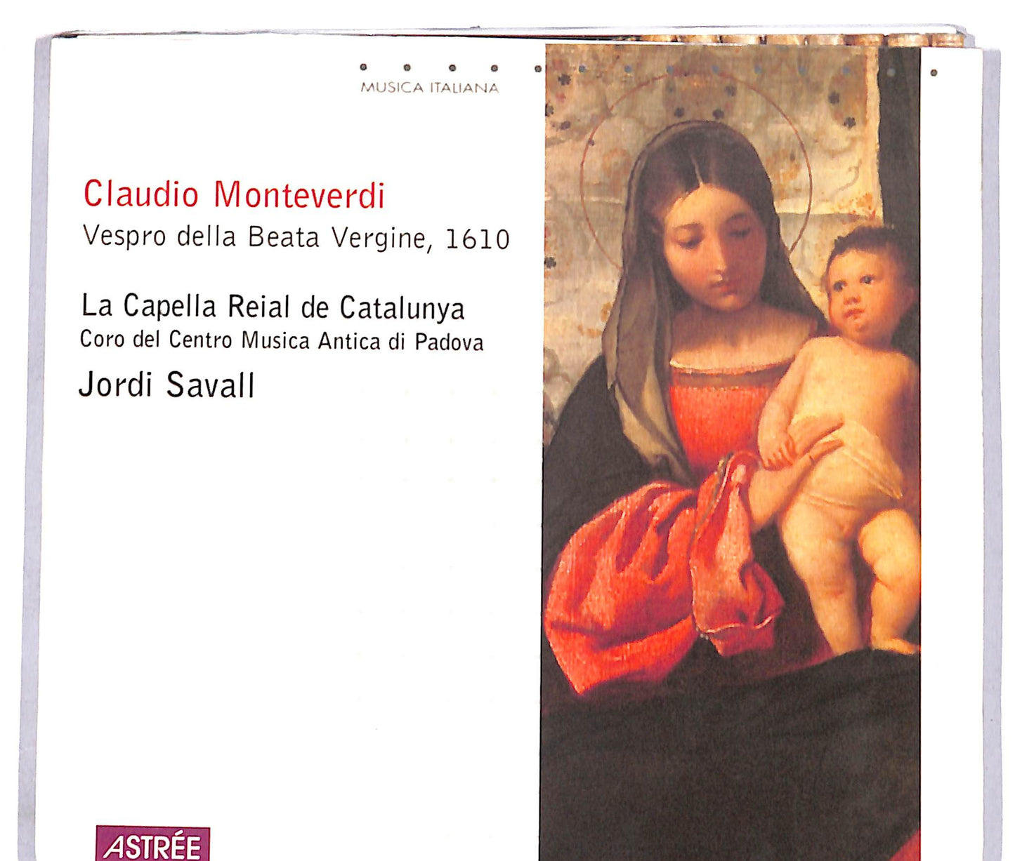EBOND Claudio Monteverdi - La Capella Reial De Catalunya, Coro Del Centro Musica Antica Di Padova*, Jordi Savall - Vespro Della Beata Vergine, 1610 CD CD039819