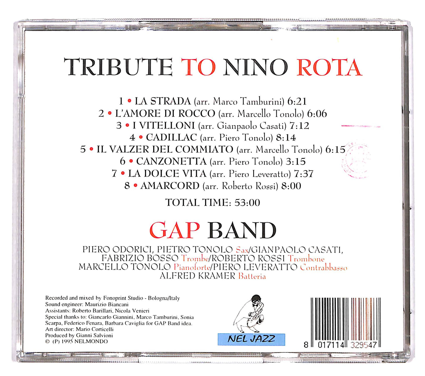 EBOND Gap Band - Tribute To Nino Rota CD CD039903