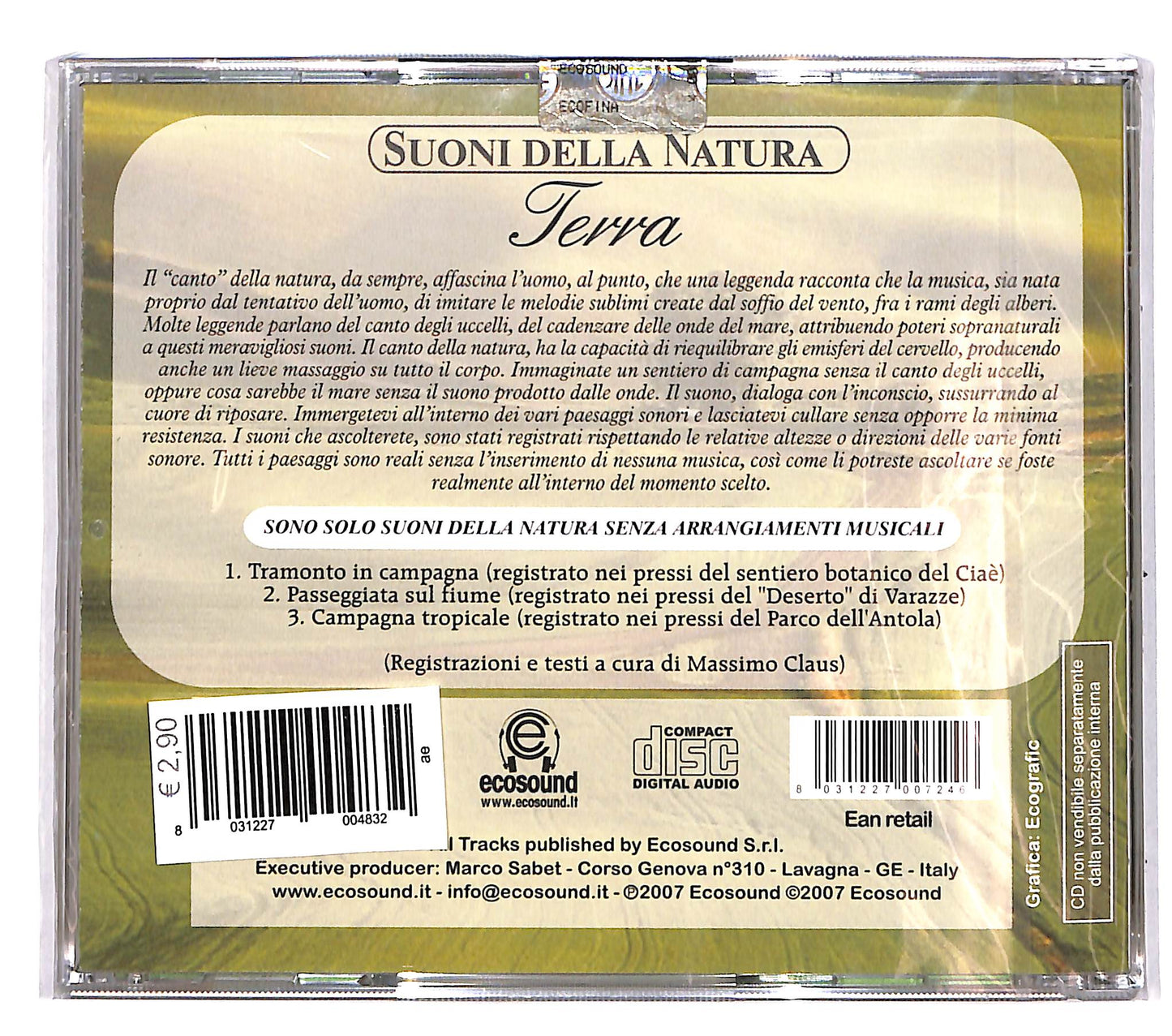 EBOND Suoni Della Natura - terra CD CD039926