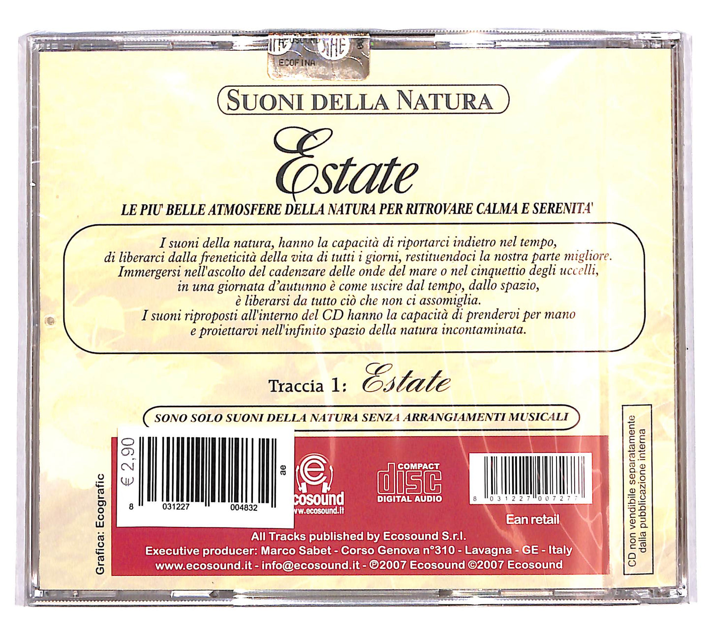 EBOND Suoni della Natura - Estate CD CD039940