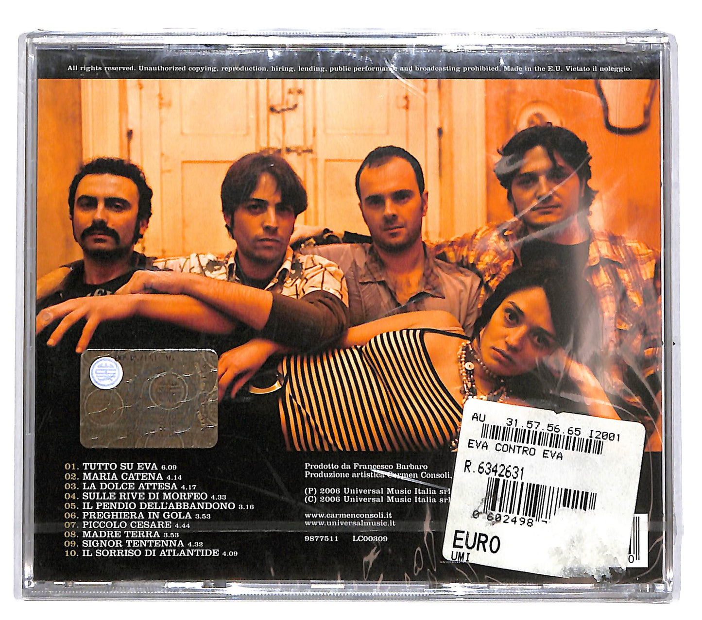 EBOND Carmen Consoli - Eva Contro Eva CD CD040339
