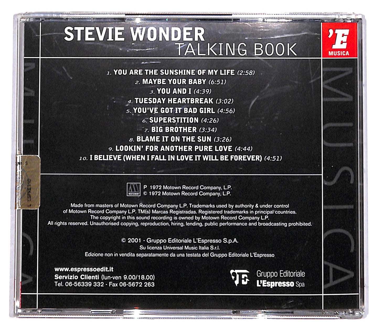 EBOND Stevie Wonder - Talking Book - EDITORIALE CD CD040419