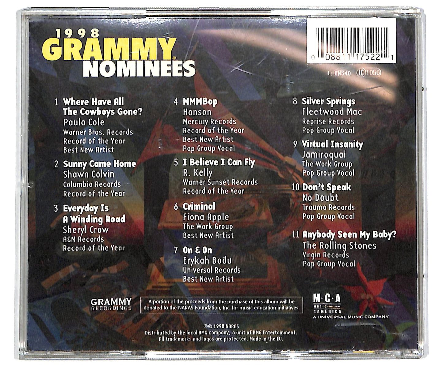 EBOND 1998 Grammy Nominees CD CD040813