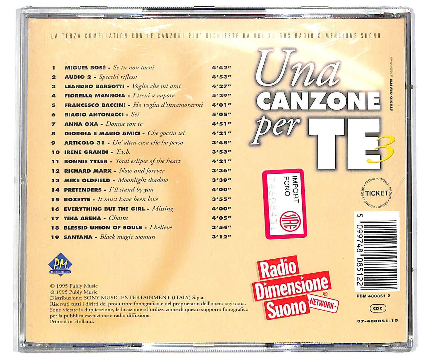 EBOND Una Canzone Per Te 3 CD CD040816