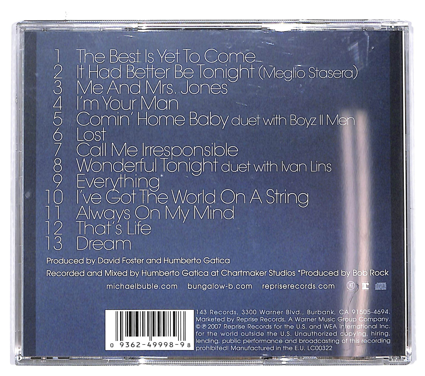 EBOND Michael Buble - Call Me Irresponsible CD CD040902