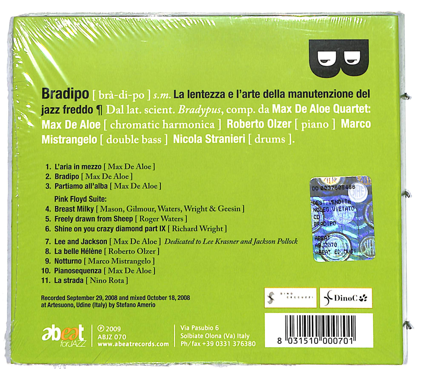 EBOND Max De Aloe Quartet - Bradipo CD CD041437