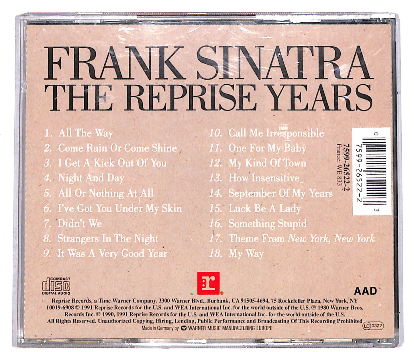 EBOND Frank Sinatra - The Reprise Years CD CD041547