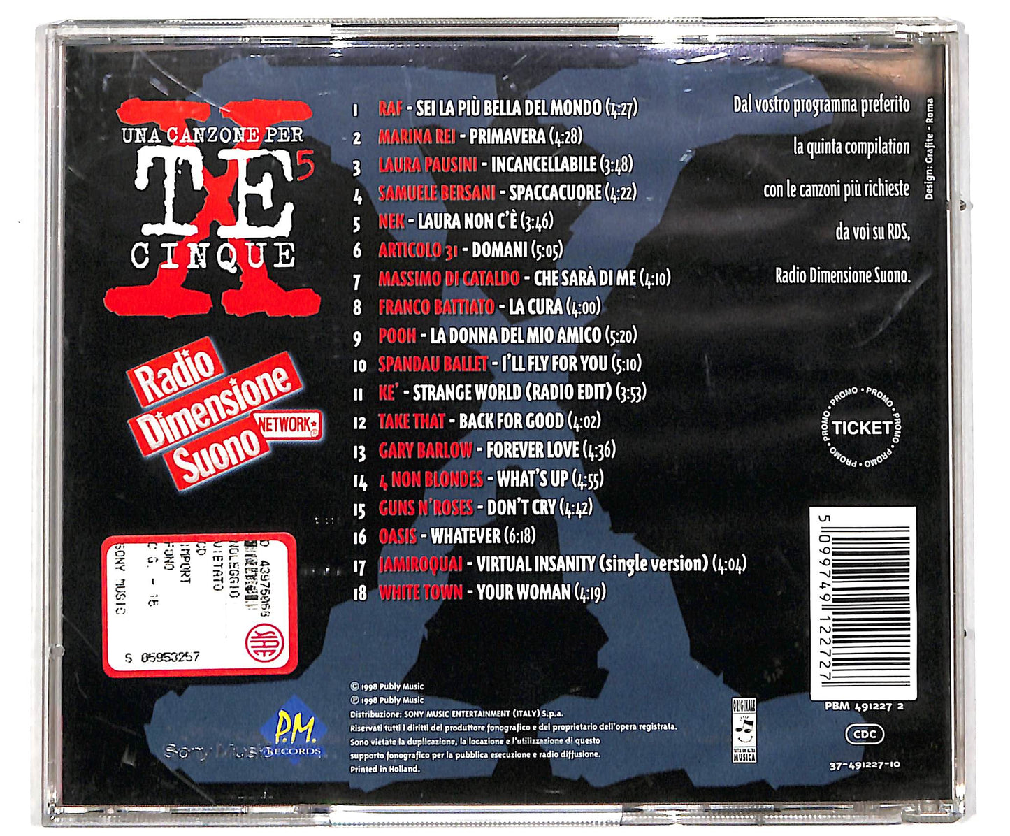 EBOND Una Canzone Per Te 5 CD CD041646