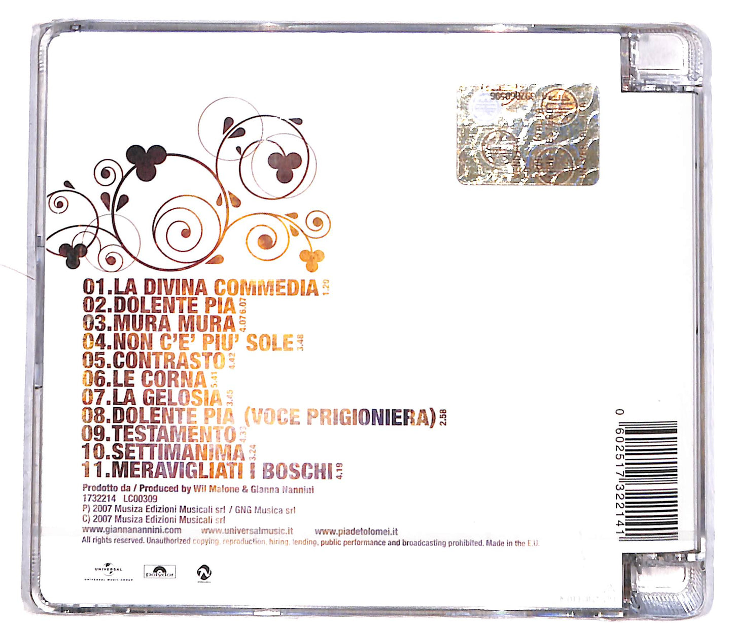 EBOND Gianna Nannini - Pia Come La Canto Io CD CD041722