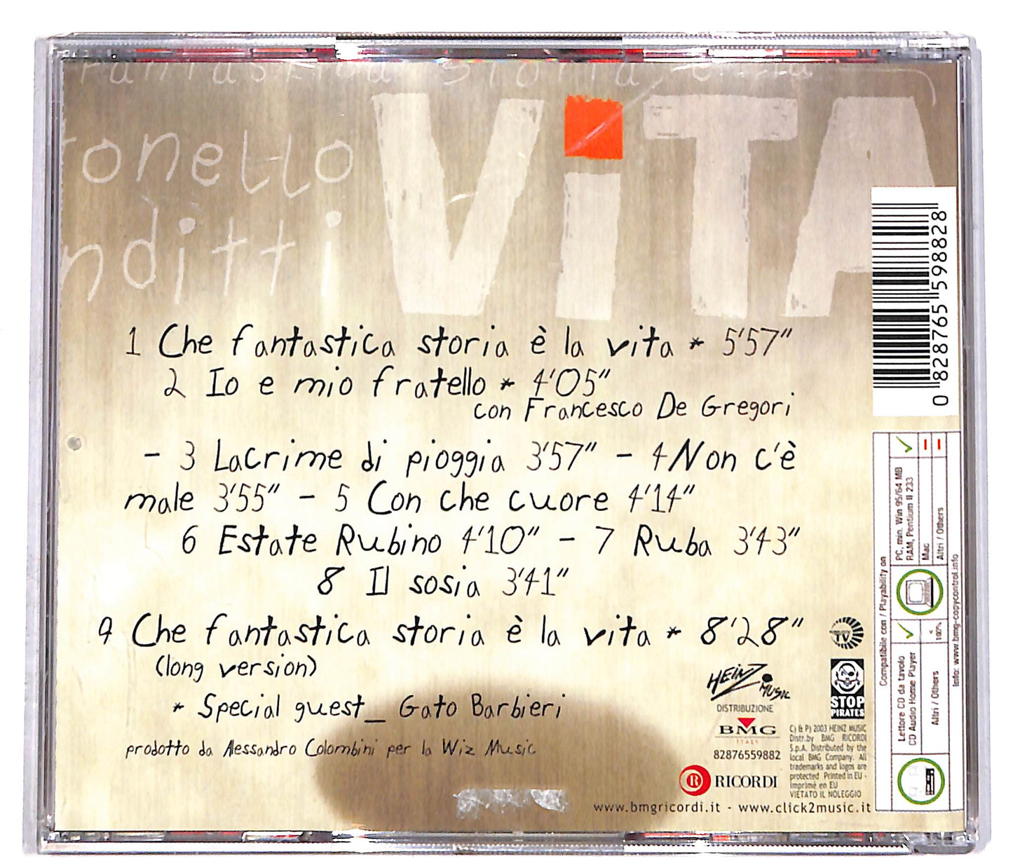 EBOND Antonello Venditti - Che Fantastica Storia E La Vita CD CD041939
