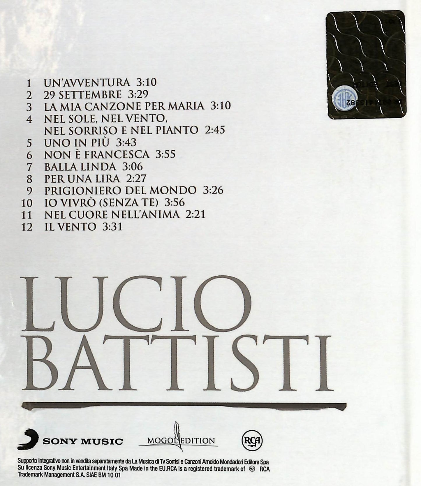 EBOND Lucio Battisti - Lucio Battisti EDITORIALE CD CD042147