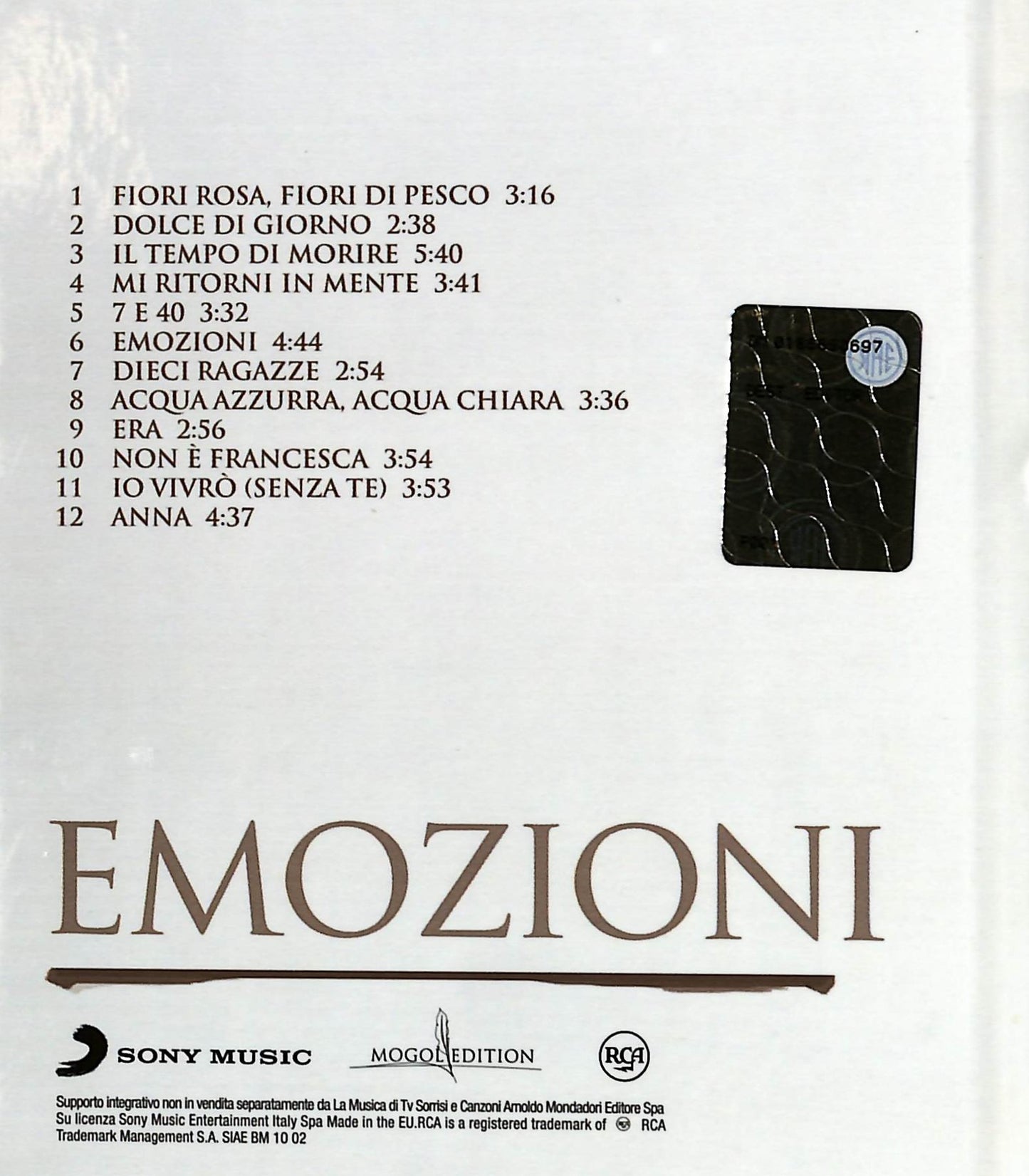 EBOND Lucio Battisti - Emozioni EDITORIALE CD CD042148