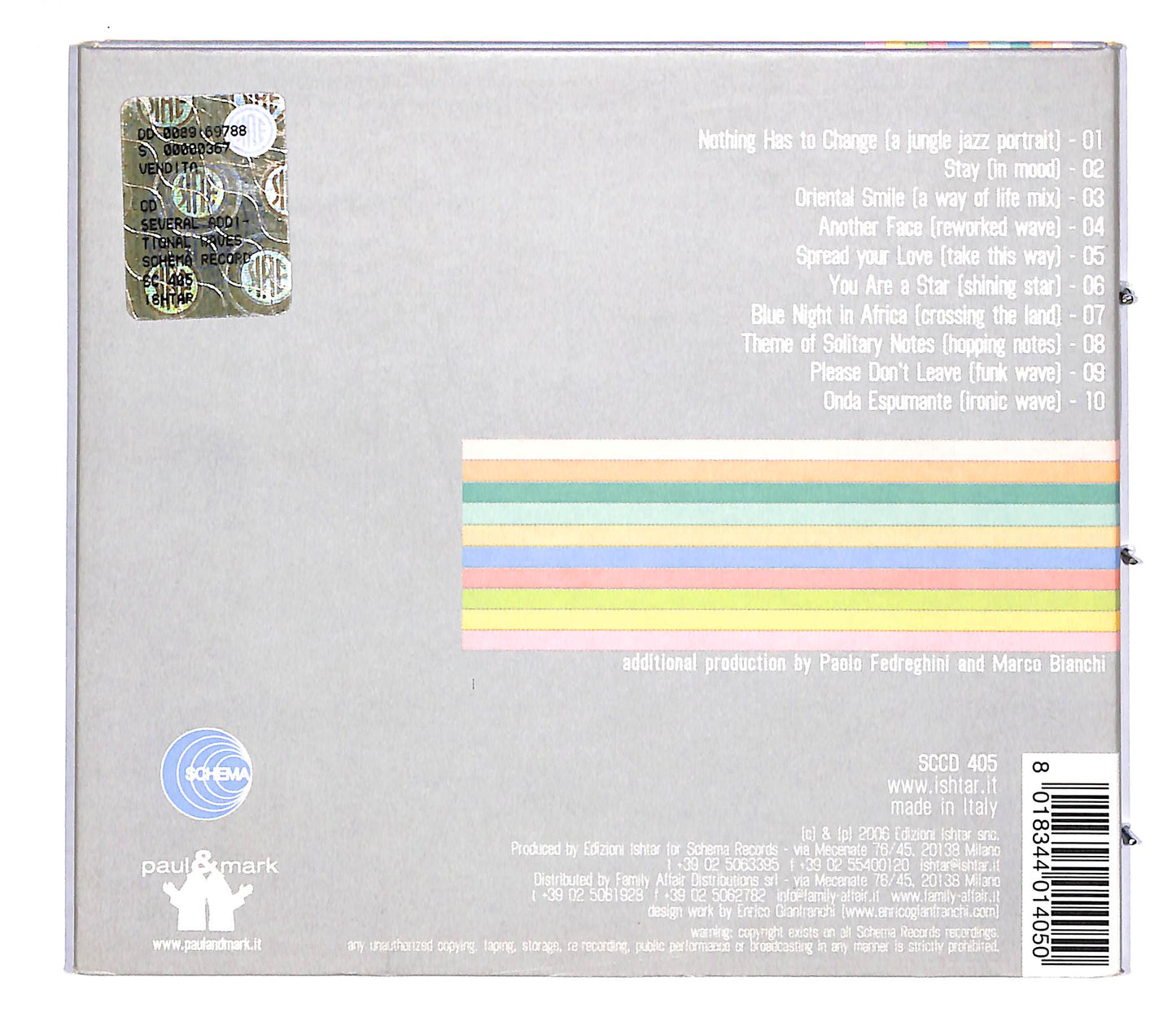EBOND Paolo Fedreghini e Marco Bianchi - Several Additional Waves CD CD042315