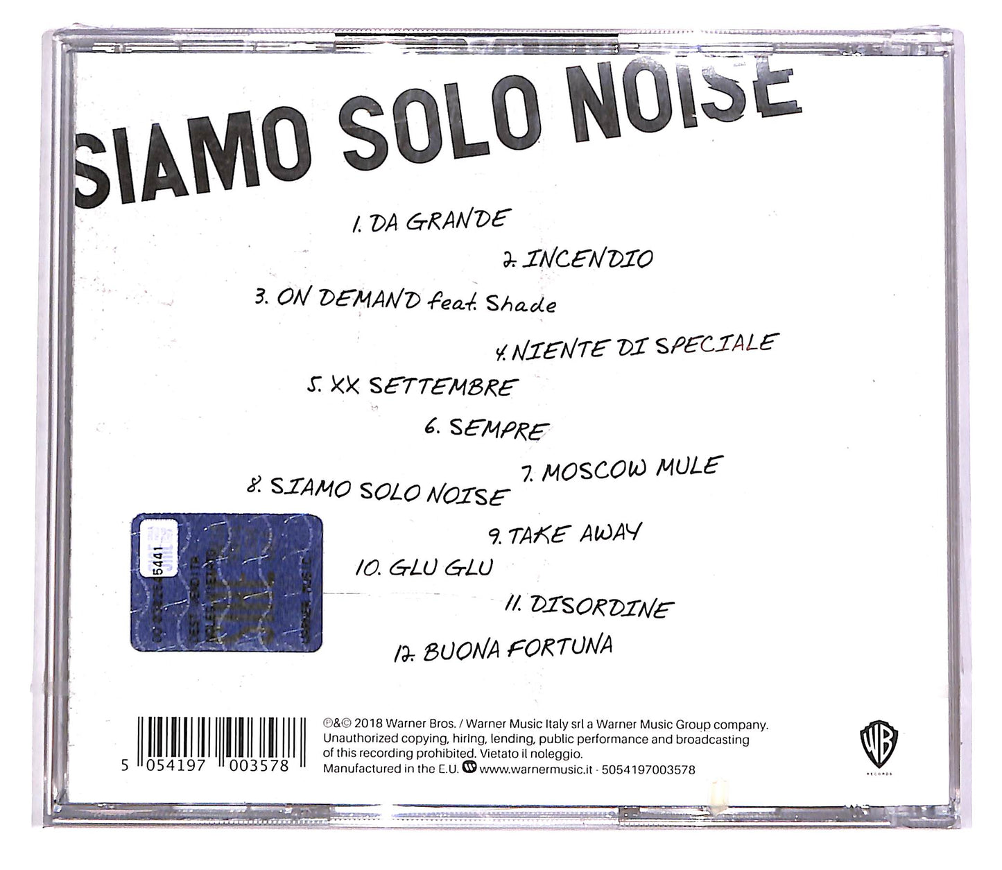 EBOND Benji & Fede - Siamo Solo Noise CD CD042517